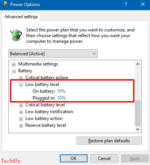 battery notifier always blinking in windows 10